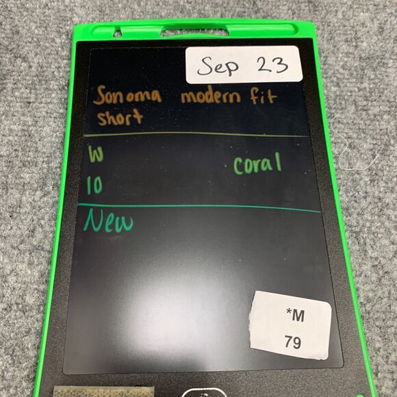 Sonoma Modern Fit Short Womens 10 Coral Solid Cuffed Linen Blend Belted Paperbag - Picture 8 of 9